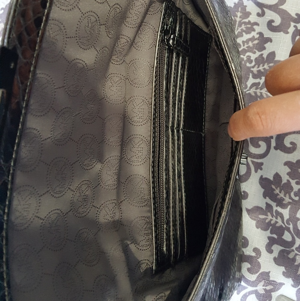 Michael Kors Metallic Python Embossed Chain Purse - image 4